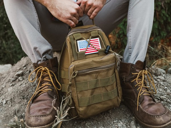 Tactical USA Flag Patch with Velcro Backing