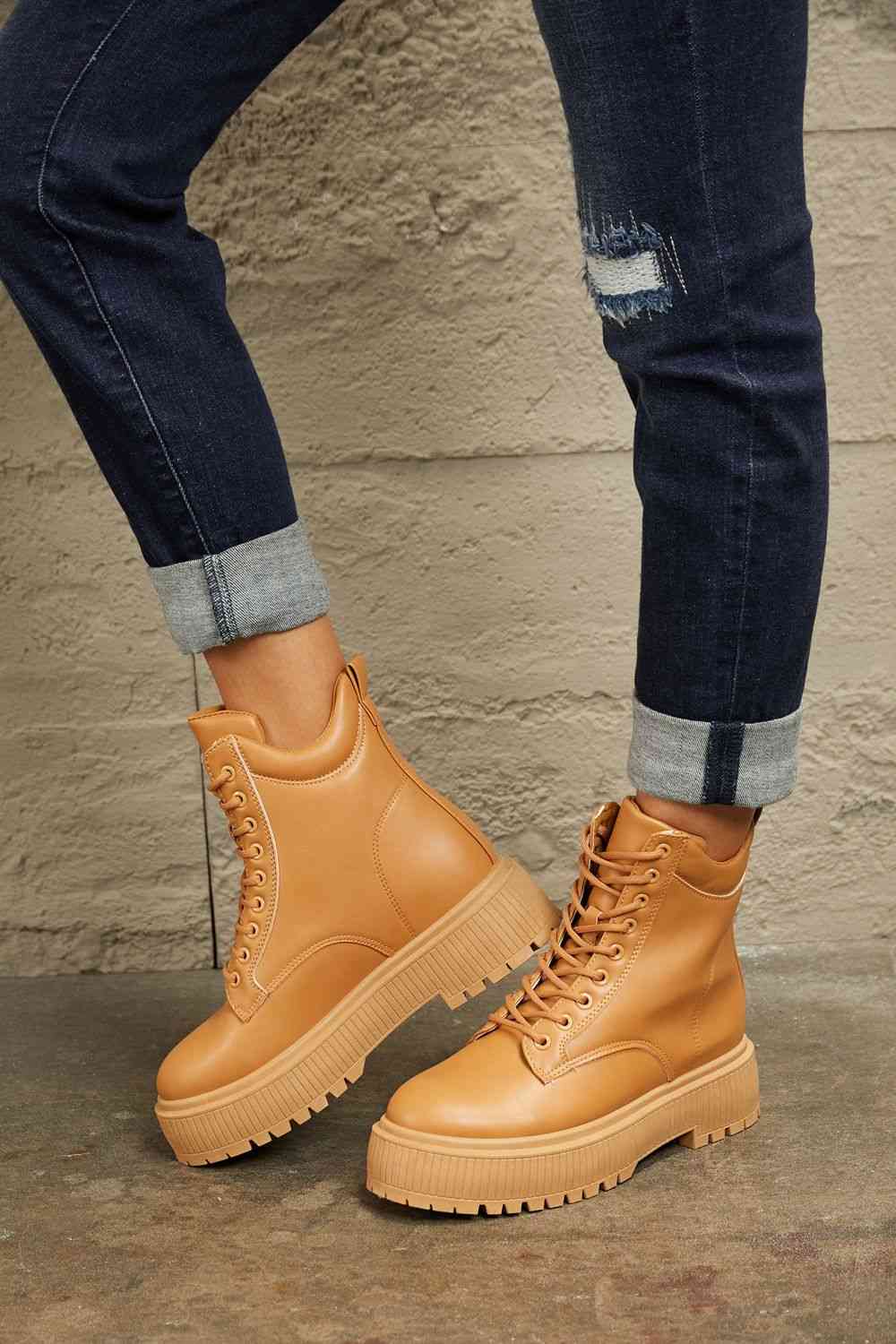 Platform Combat Style Boots