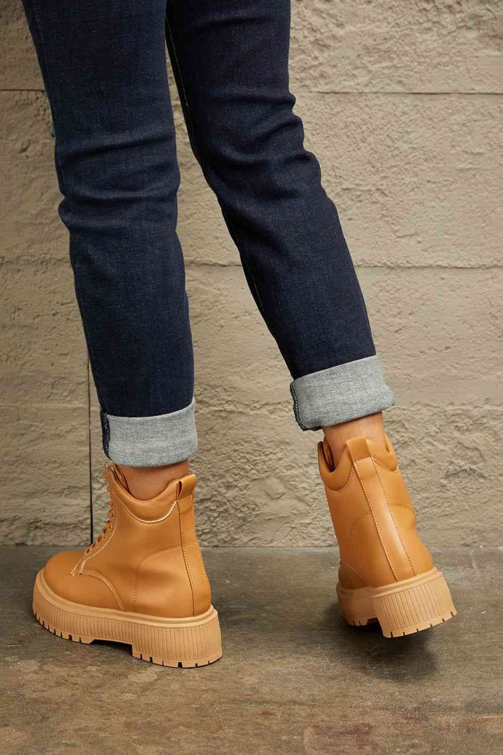 Platform Combat Style Boots