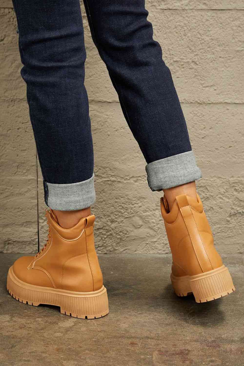 Platform Combat Style Boots