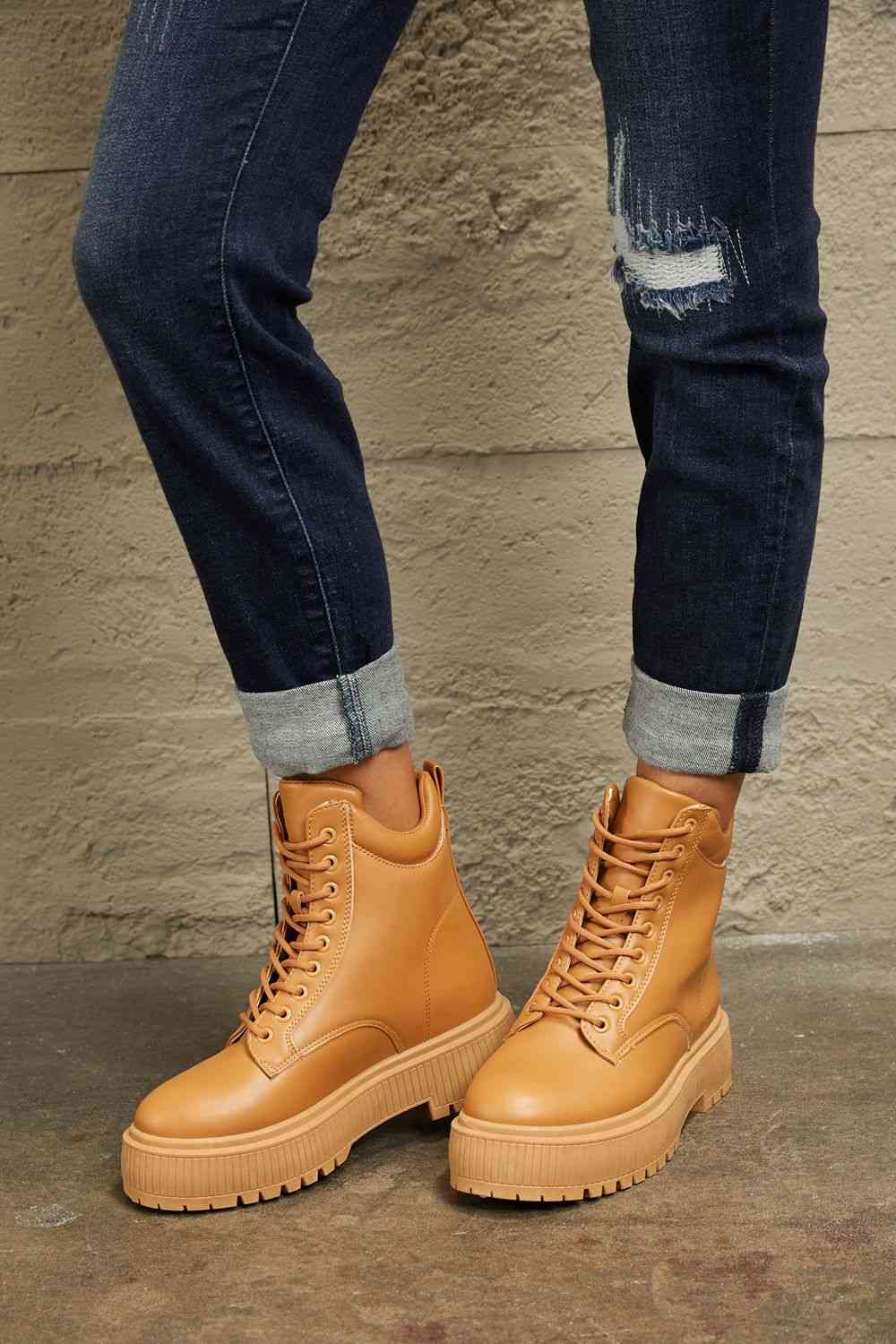 Platform Combat Style Boots