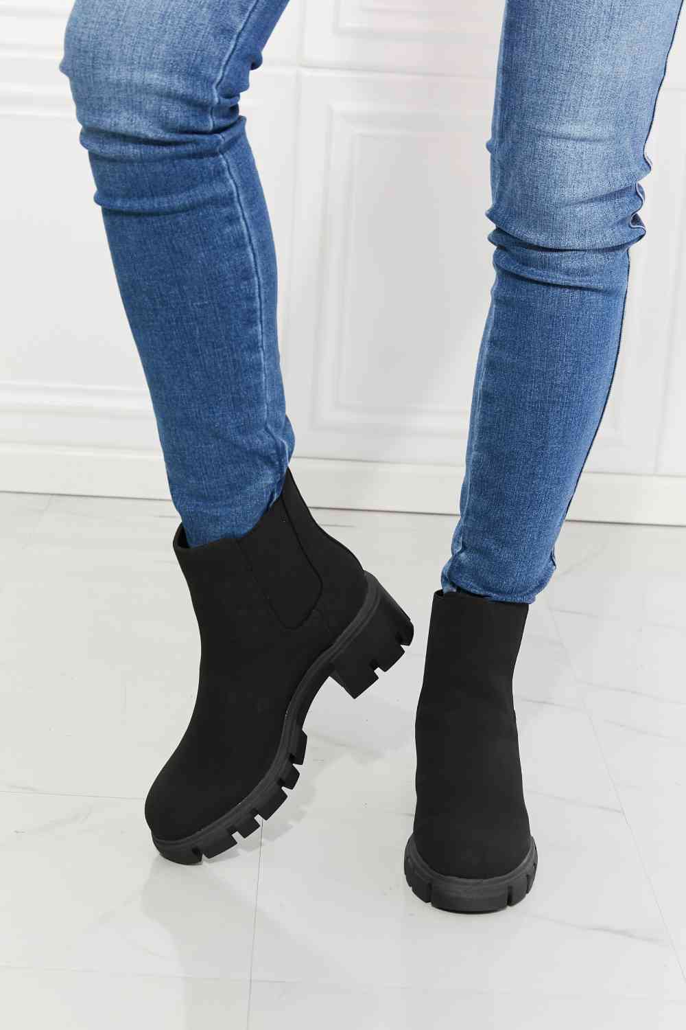 Work It!  - Matte Lug Sole Chelsea Boots